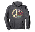 Diversity Equality Love Peace Human Hoodie - Minimalist Print for Adults - T-Shirt, Sweatshirt, Hoodie
