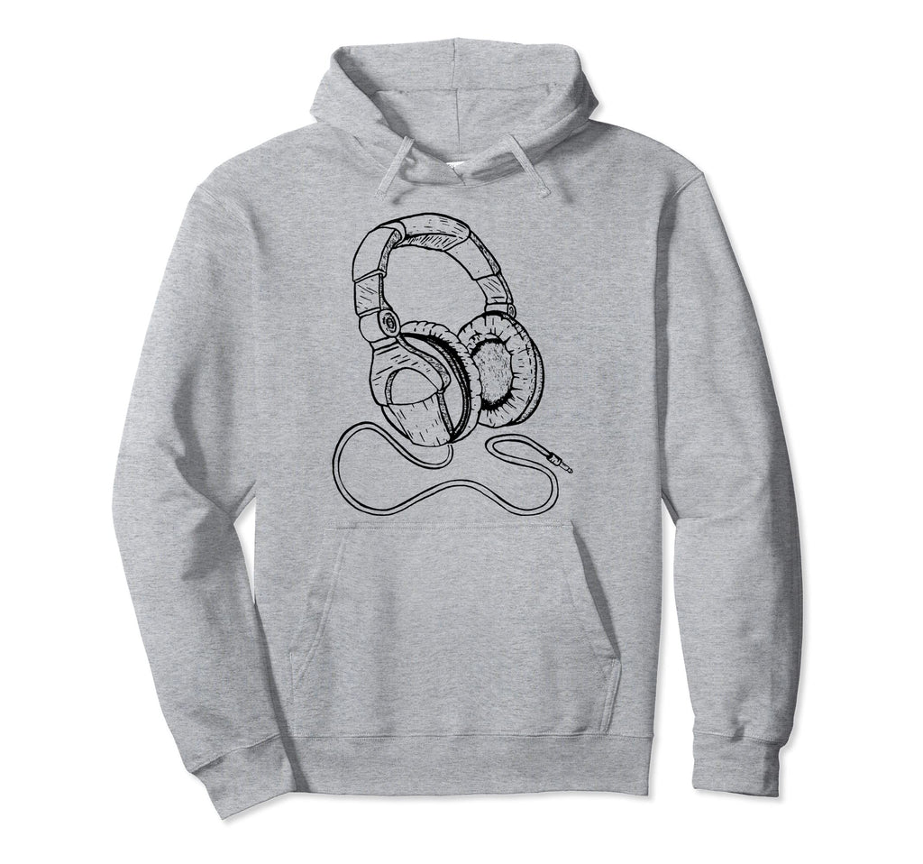 Hip Hop Over Ear Headphones Old Hoodie - Casual Everyday Wear for Adults - T-Shirt, Sweatshirt, Hoodie