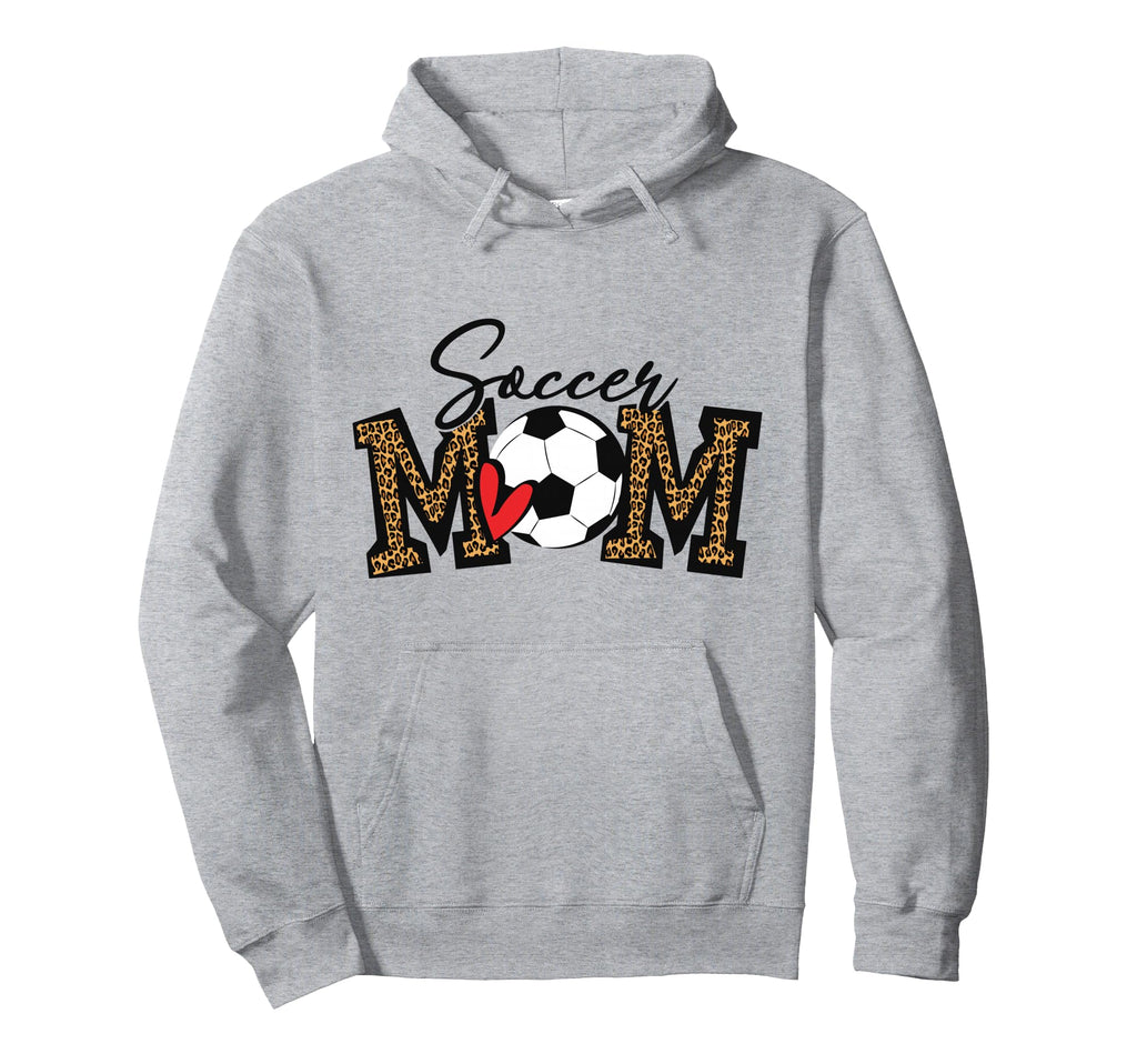 Soccer Mom Leopard Funny Soccer Mom Hoodie - Fun Novelty Design for Adults - T-Shirt, Sweatshirt, Hoodie