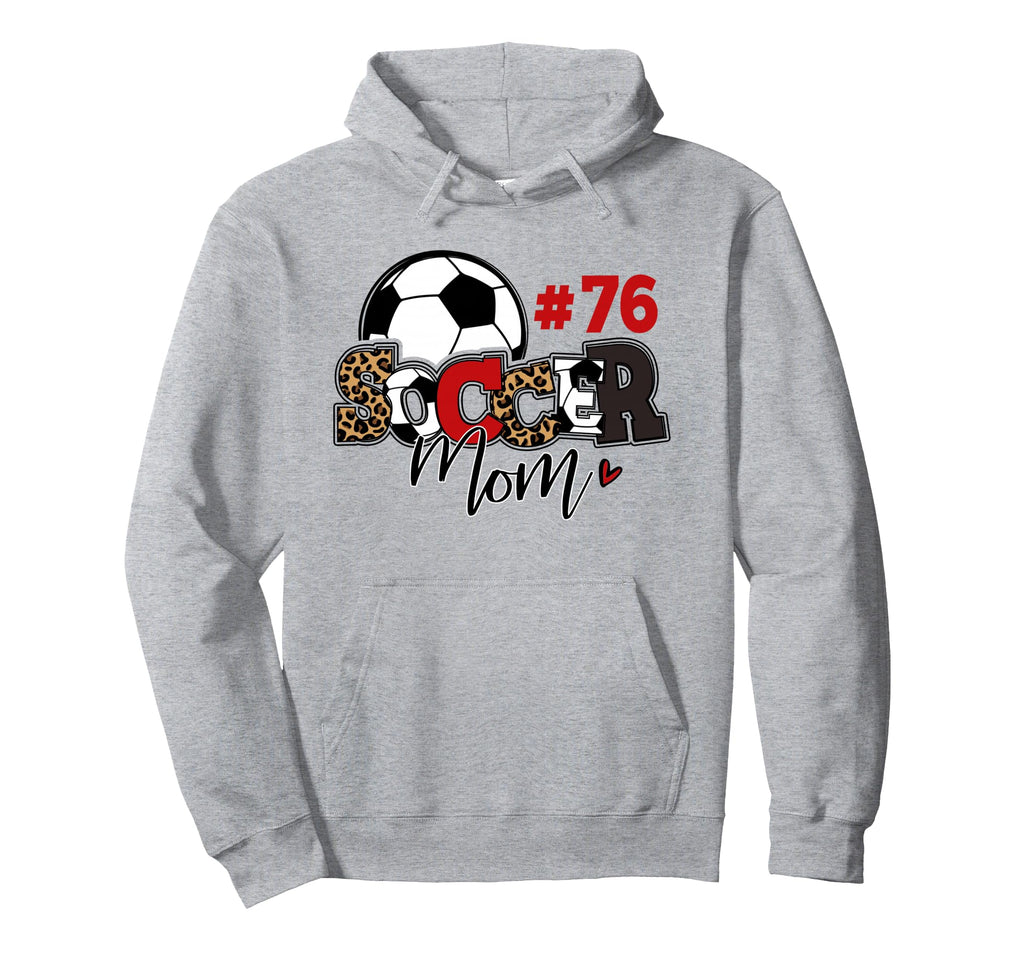 Soccer Mom 76 Custom Number Mothers Day Hoodie - Fun Novelty Design Unisex - T-Shirt, Sweatshirt, Hoodie