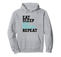Eat Sleep Skate Repeat Ice Skate Funny Hoodie - Novelty Apparel for Adults - T-Shirt, Sweatshirt, Hoodie