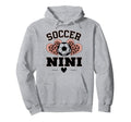 Soccer Nini Leopard Heart Soccer Ball Hoodie - Unique Graphic for Adults - T-Shirt, Sweatshirt, Hoodie
