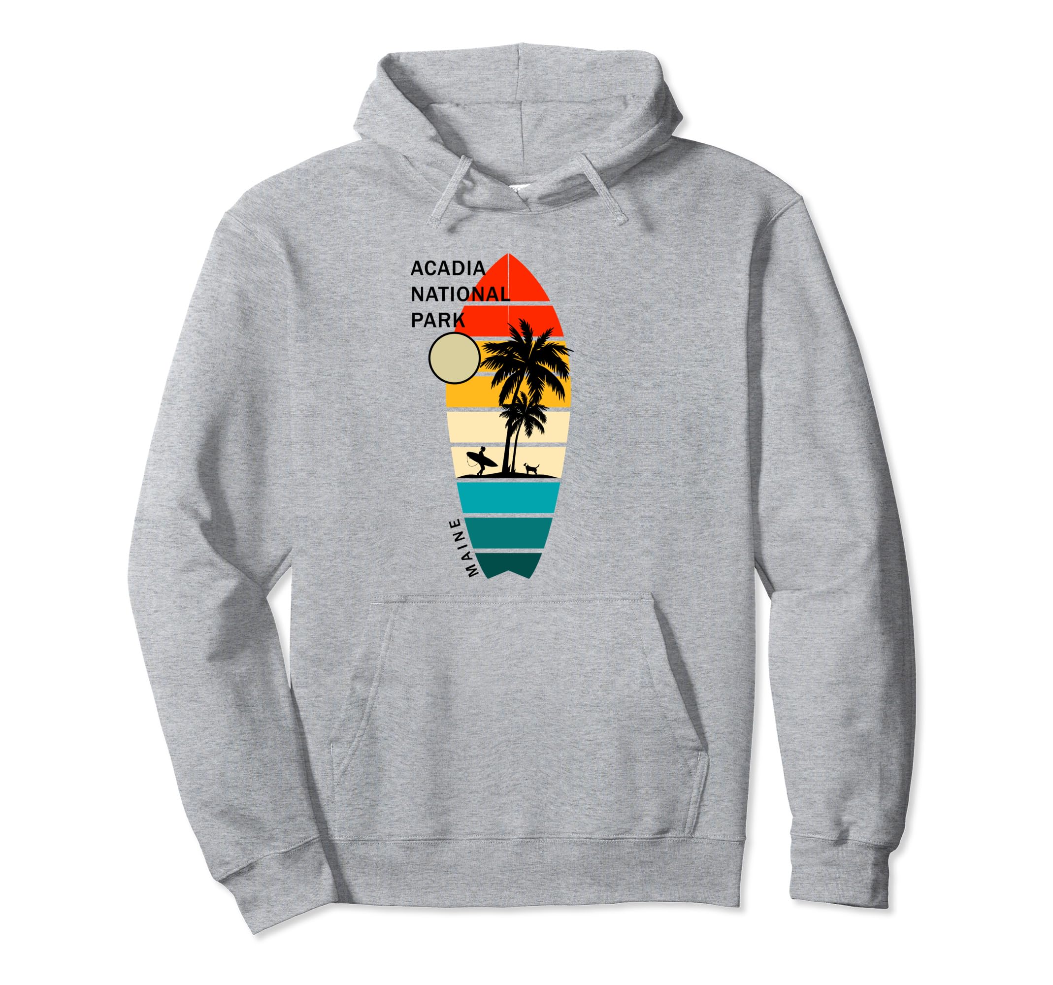 Acadia National Park Maine Surfboarders Hoodie - Graphic Print Unisex - T-Shirt, Sweatshirt, Hoodie