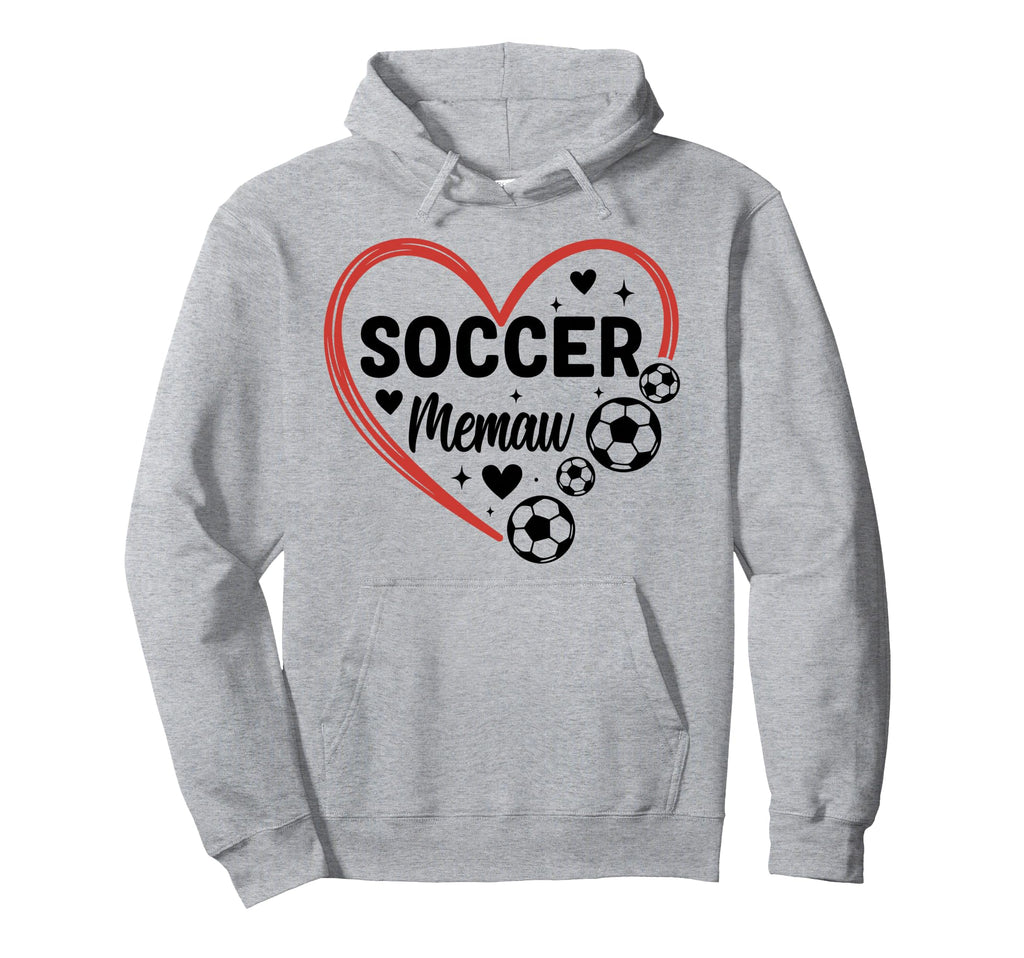 Soccer Memaw Heart Soccer Player Memaw Hoodie - Fun Novelty Design Unisex - T-Shirt, Sweatshirt, Hoodie