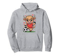 Kawaii Soccer Cow Just Who Loves Highland Hoodie - Minimalist Print Unisex - T-Shirt, Sweatshirt, Hoodie