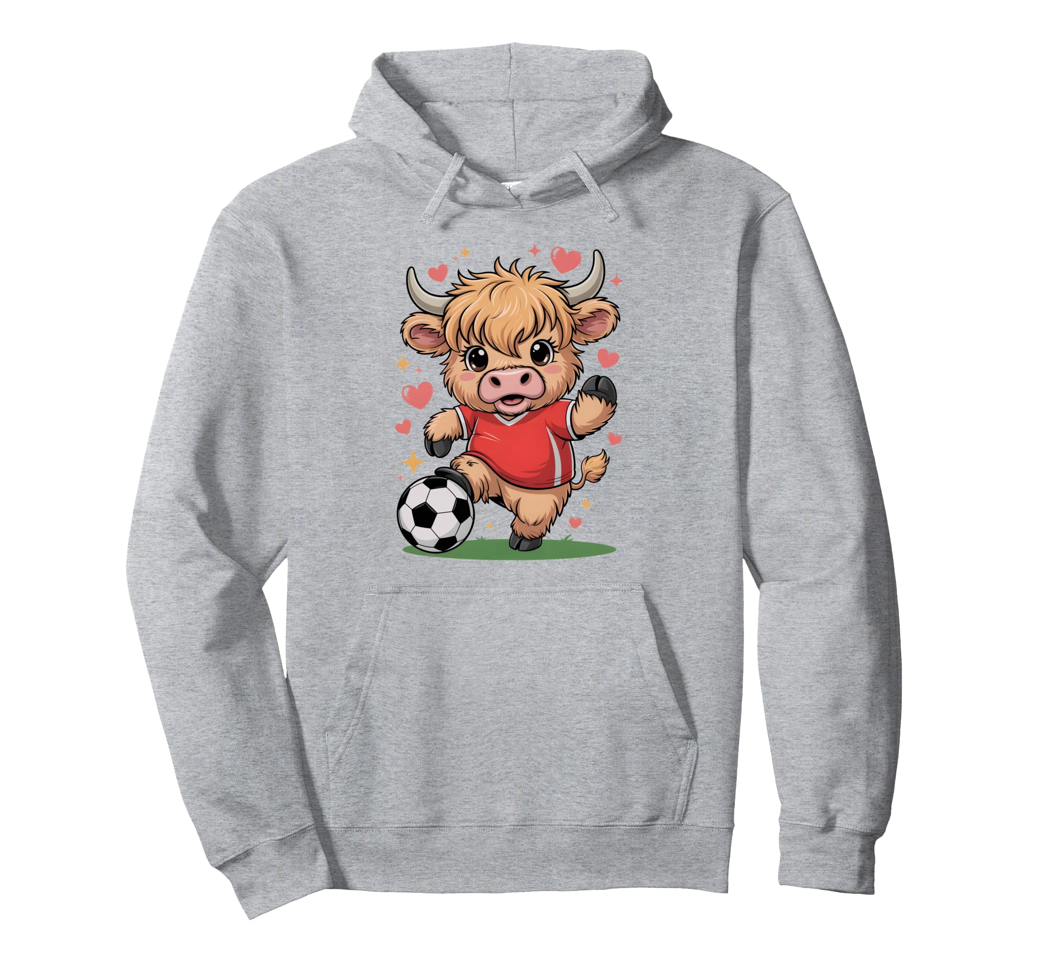 Kawaii Soccer Cow Just Who Loves Hoodie - Graphic Print for Adults - T-Shirt, Sweatshirt, Hoodie