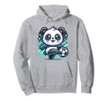 Panda Soccer Player Kicking Soccer Hoodie - Minimalist Print for Adults - T-Shirt, Sweatshirt, Hoodie
