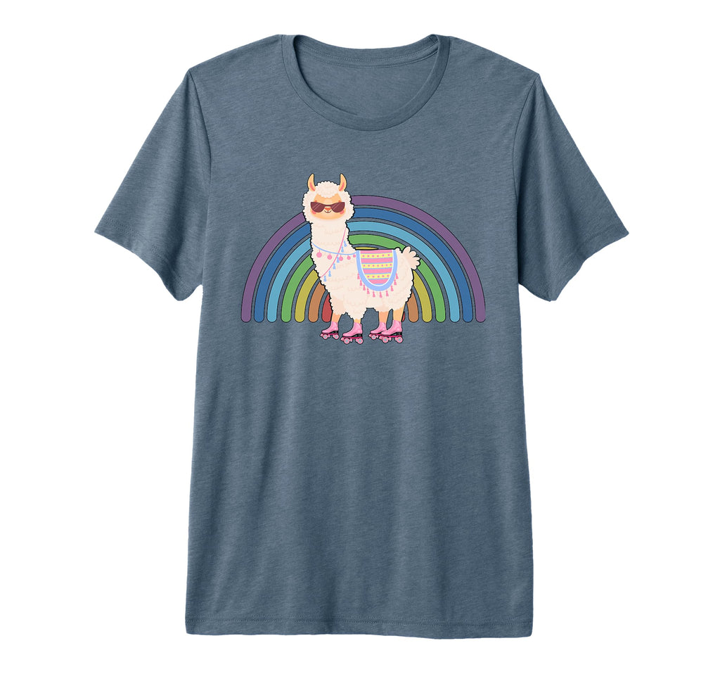 Llama Roller Skate Funny 70S 80S T-Shirt - Novelty Apparel for Adults - T-Shirt, Sweatshirt, Hoodie