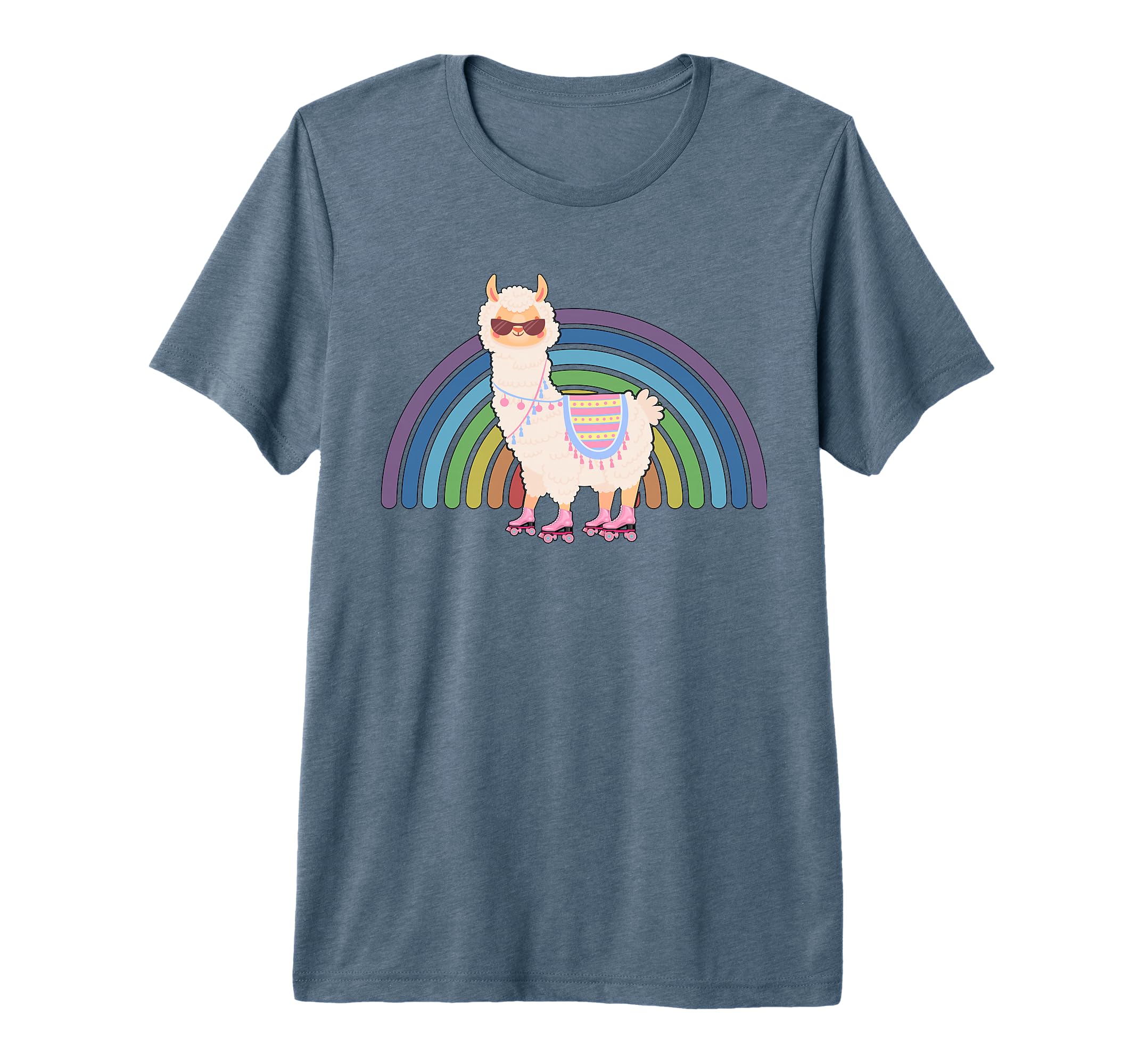 Llama Roller Skate Funny 70S 80S T-Shirt - Novelty Apparel for Adults - T-Shirt, Sweatshirt, Hoodie