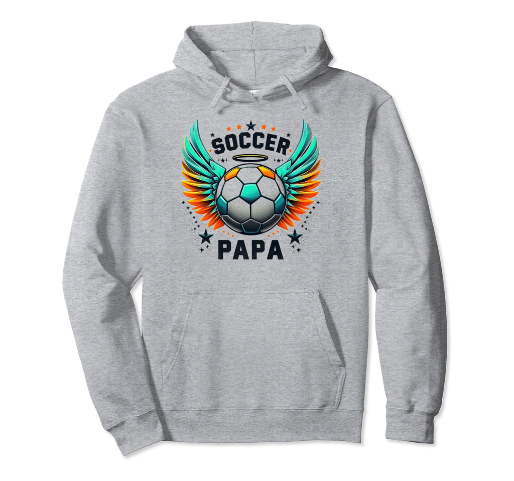 Soccer Papa Family Matching Dad Fathers Hoodie - Graphic Print for Adults - T-Shirt, Sweatshirt, Hoodie