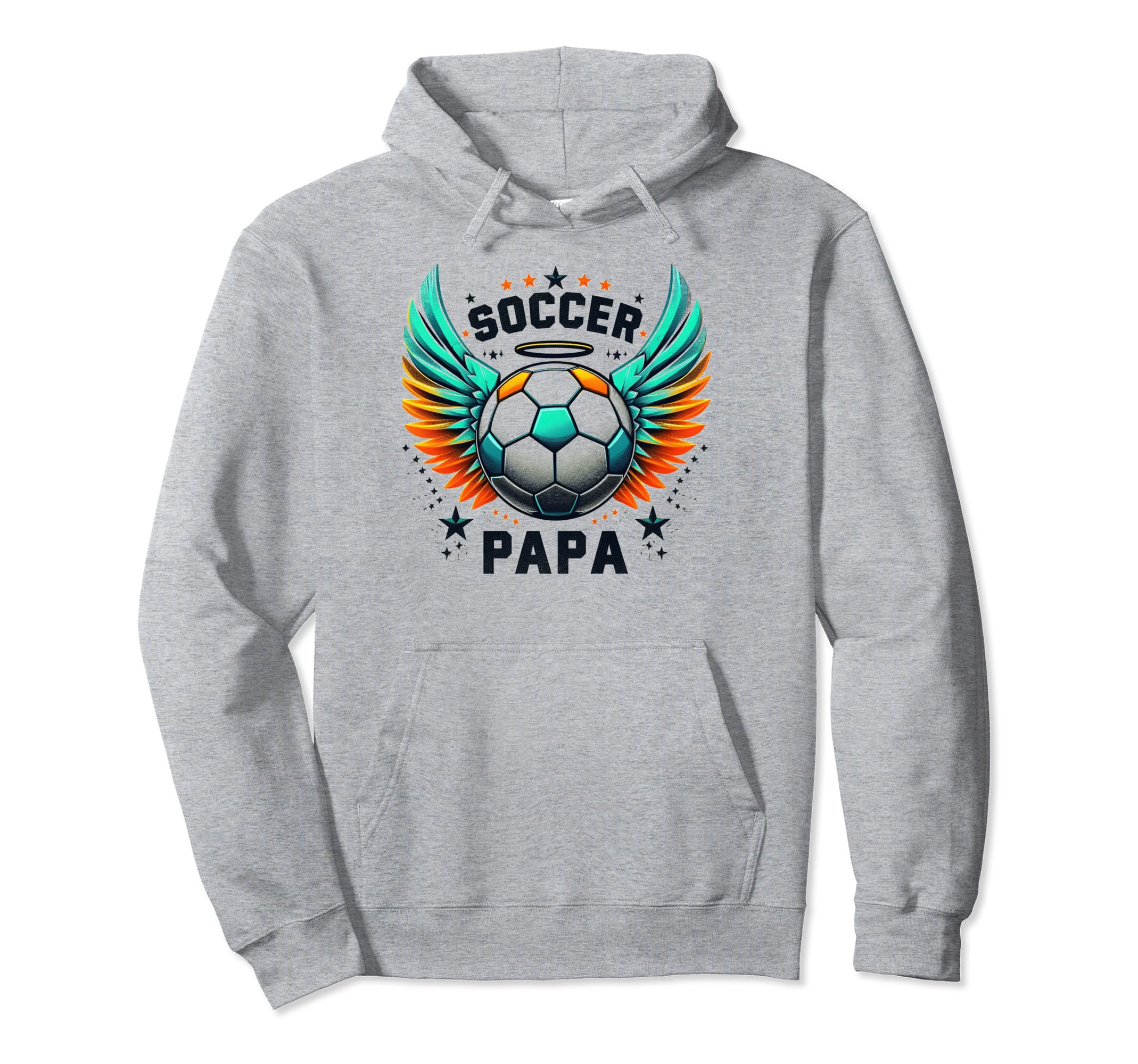 Soccer Papa Family Matching Dad Fathers Hoodie - Graphic Print for Adults - T-Shirt, Sweatshirt, Hoodie