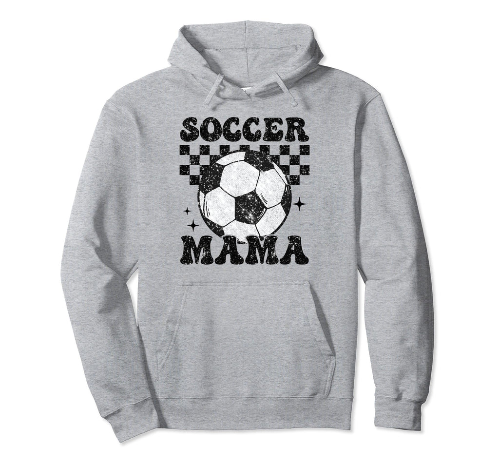 Soccer Mama Checkered Funny Soccer Player Hoodie - Graphic Print Unisex - T-Shirt, Sweatshirt, Hoodie