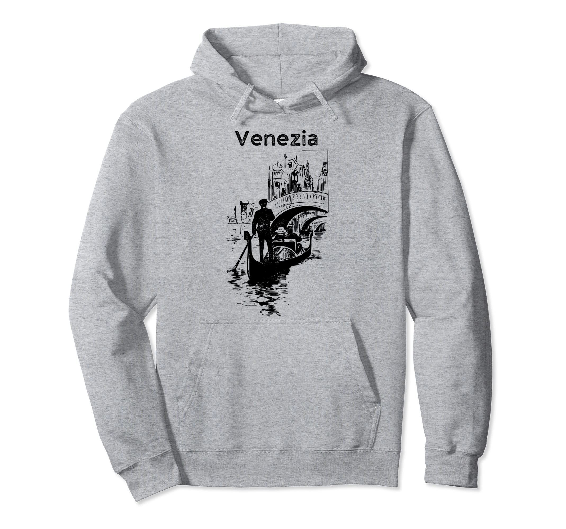 Venezia Beautiful Postcard Drawing Hoodie - Streetwear Style Men Women - T-Shirt, Sweatshirt, Hoodie