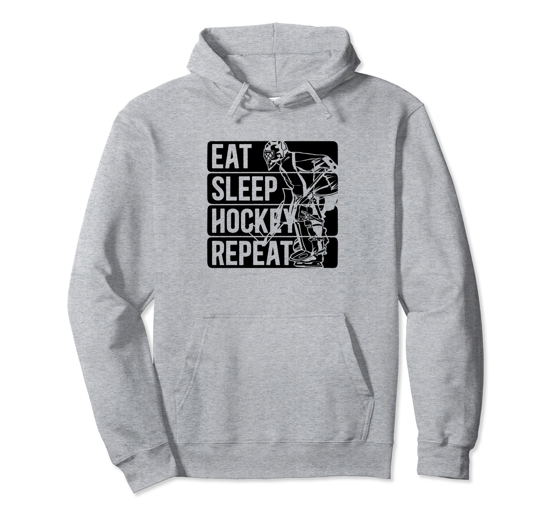 Ice Hockey Goalie Goalkeeper Eat Sleep Hoodie - Unique Graphic for Adults - T-Shirt, Sweatshirt, Hoodie