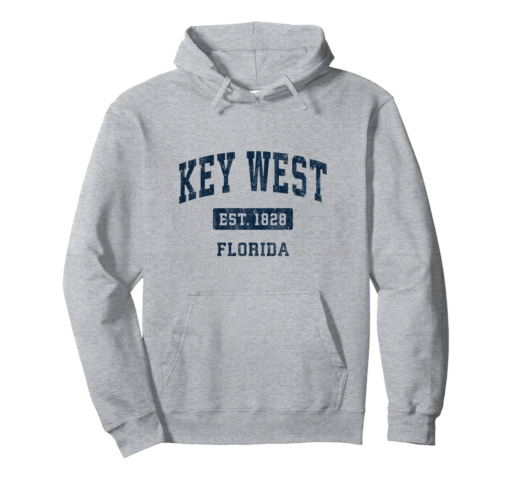 Key West Florida Fl Sports Established Navy Hoodie - Novelty Apparel Unisex - T-Shirt, Sweatshirt, Hoodie