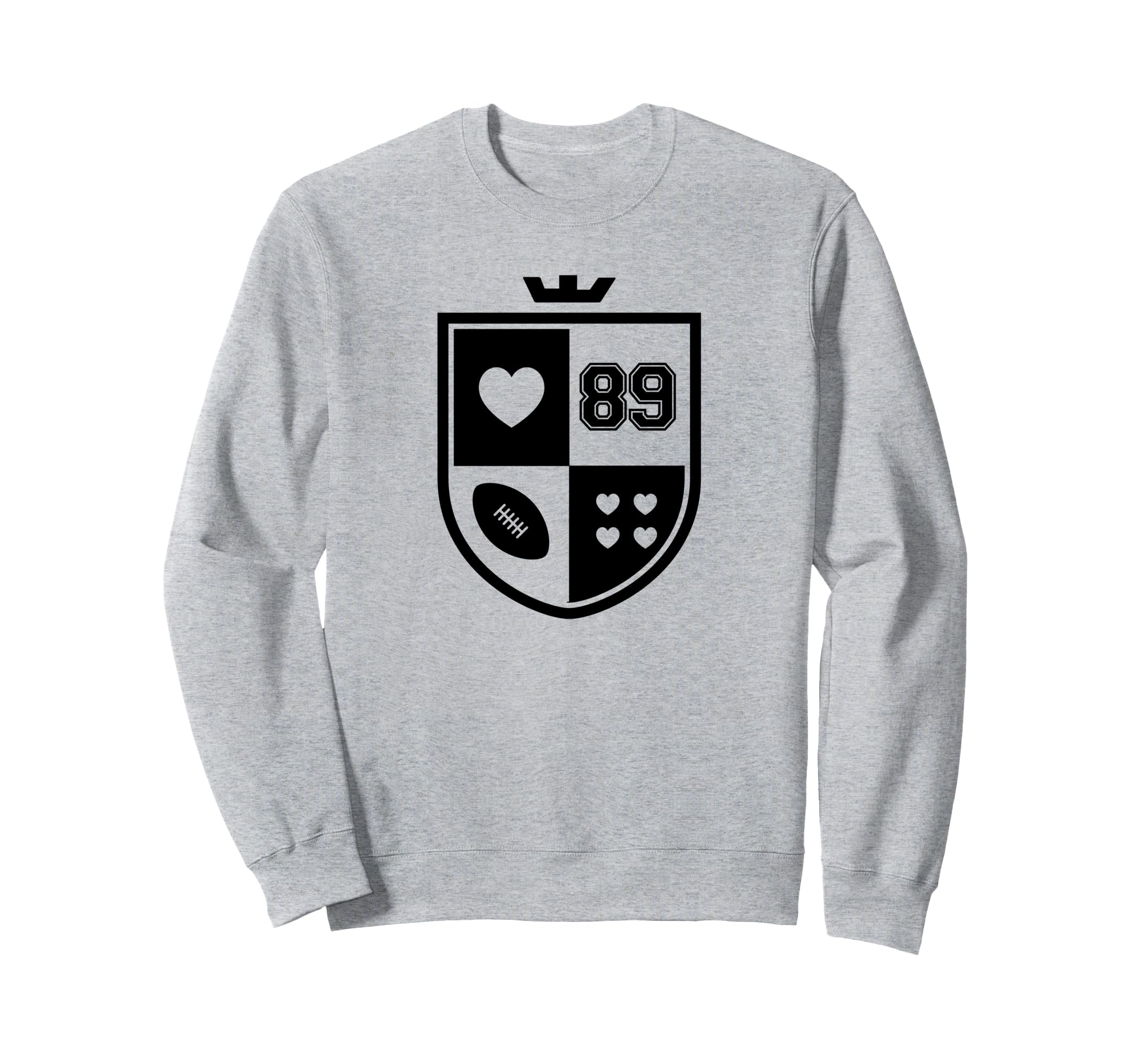 I Love Football I Heart Football Sweatshirt - Casual Everyday Wear Unisex - T-Shirt, Sweatshirt, Hoodie