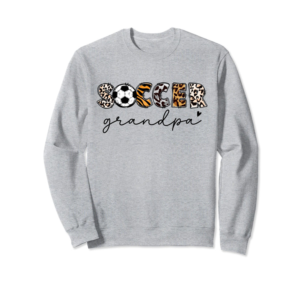 Soccer Grandpa Leopard Soccer Player Sweatshirt - Trendy Graphic Men Women - T-Shirt, Sweatshirt, Hoodie