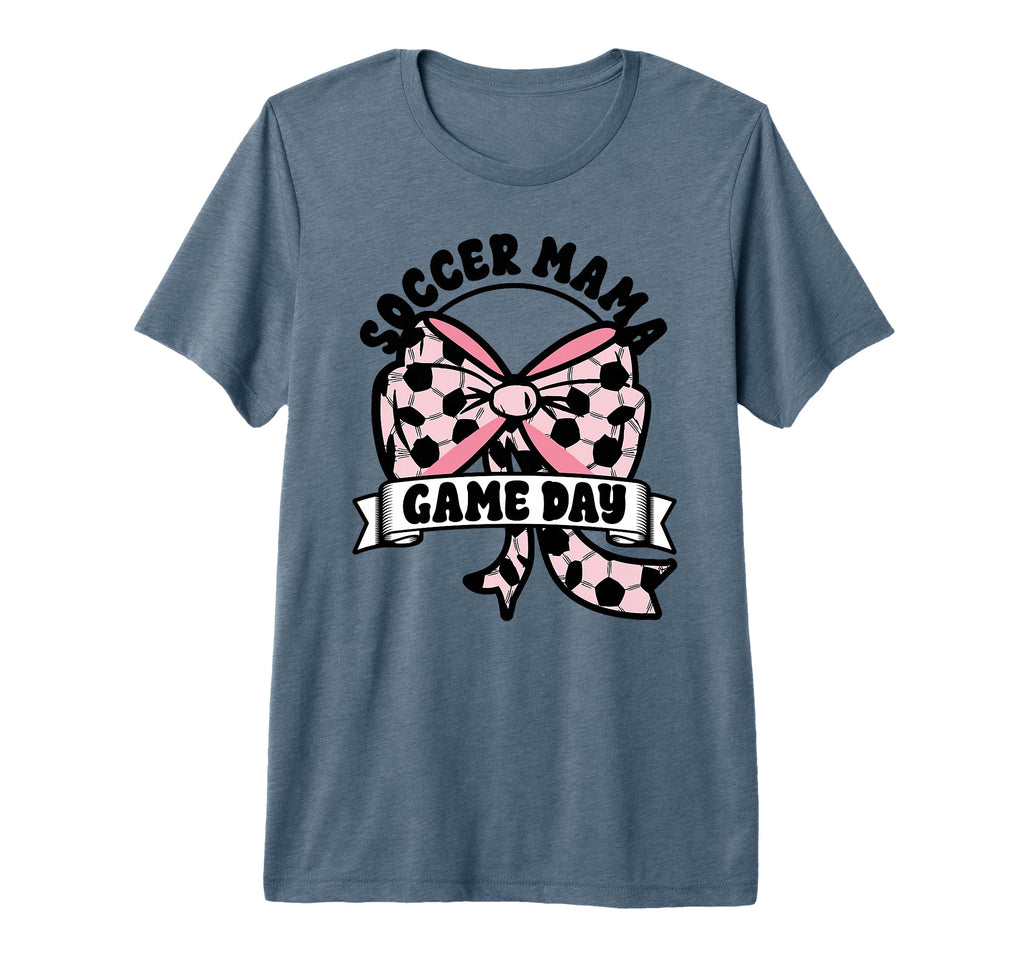 Soccer Mama Coquette Bow Game Day Mom T-Shirt - Custom Art Print Unisex - T-Shirt, Sweatshirt, Hoodie