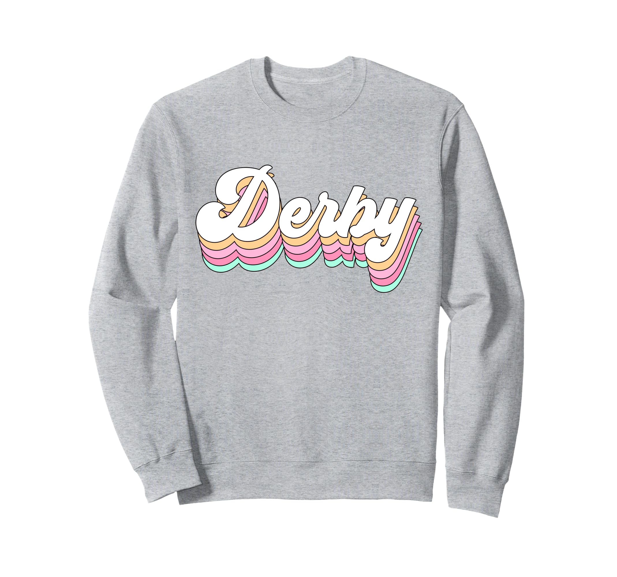 Derby Roller Skate 80S Pastel Sweatshirt - Trendy Graphic for Adults - T-Shirt, Sweatshirt, Hoodie