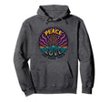 Hippie Peace Love 60S Groovy Hoodie - Minimalist Print for Adults - T-Shirt, Sweatshirt, Hoodie