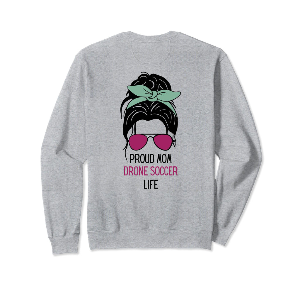 Drone Soccer Mom Outfit Messy Sweatshirt - Minimalist Print for Adults - T-Shirt, Sweatshirt, Hoodie