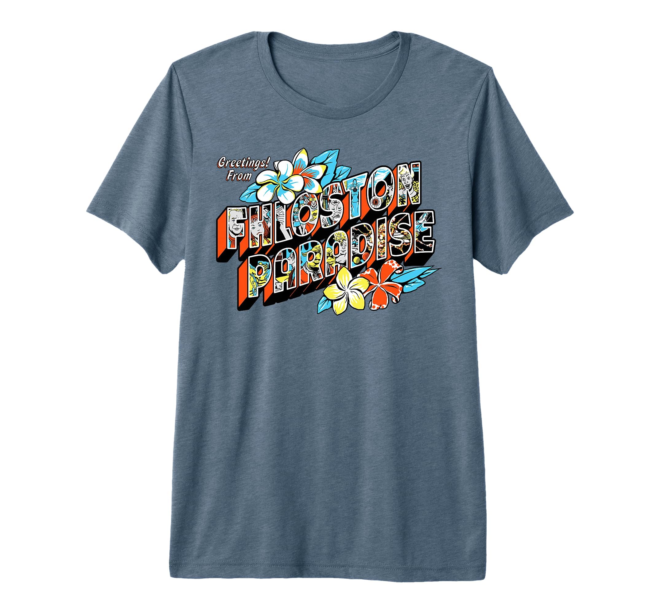 Greetings From Fhloston Paradise Postcard T-Shirt - Novelty Apparel Unisex - T-Shirt, Sweatshirt, Hoodie