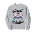 Soccer Is My Valentine Coquette Bow Sweatshirt - Trendy Graphic Unisex - T-Shirt, Sweatshirt, Hoodie