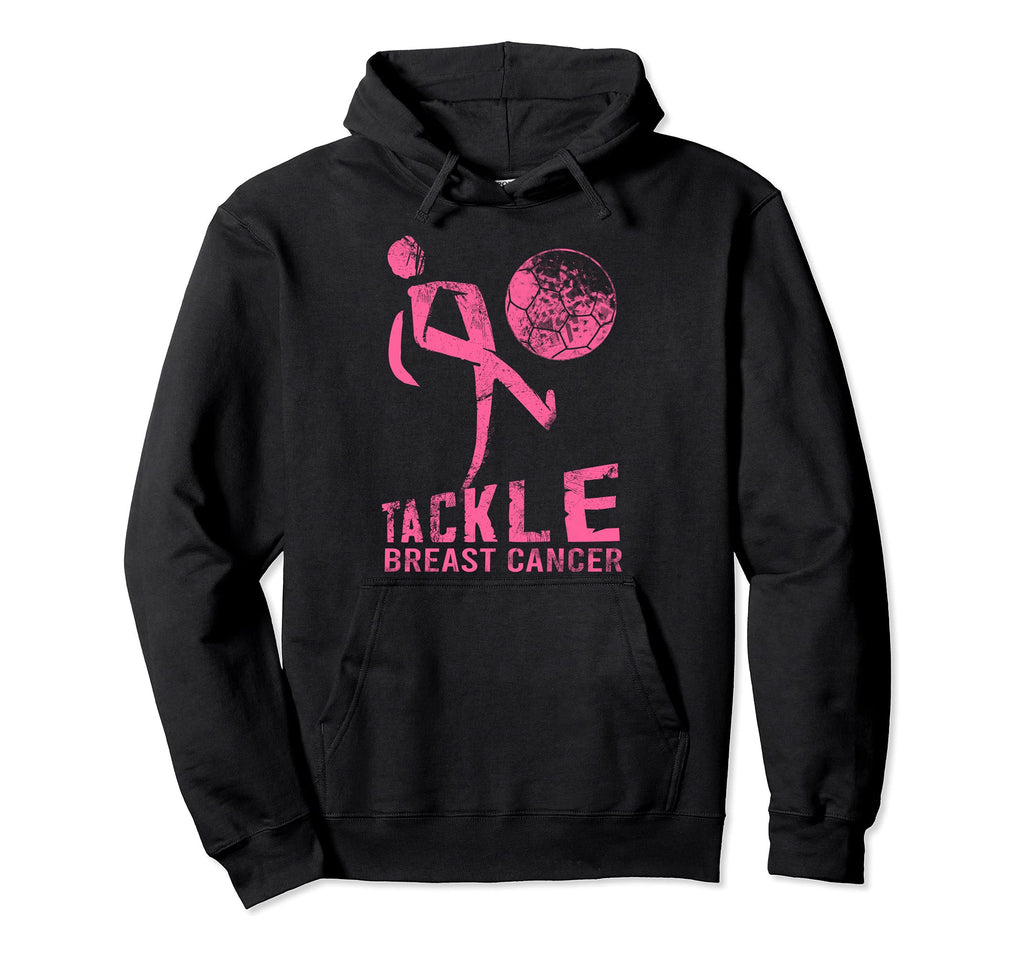 Tackle Breast Cancer Soccer Football Hoodie - Custom Art Print for Adults - T-Shirt, Sweatshirt, Hoodie