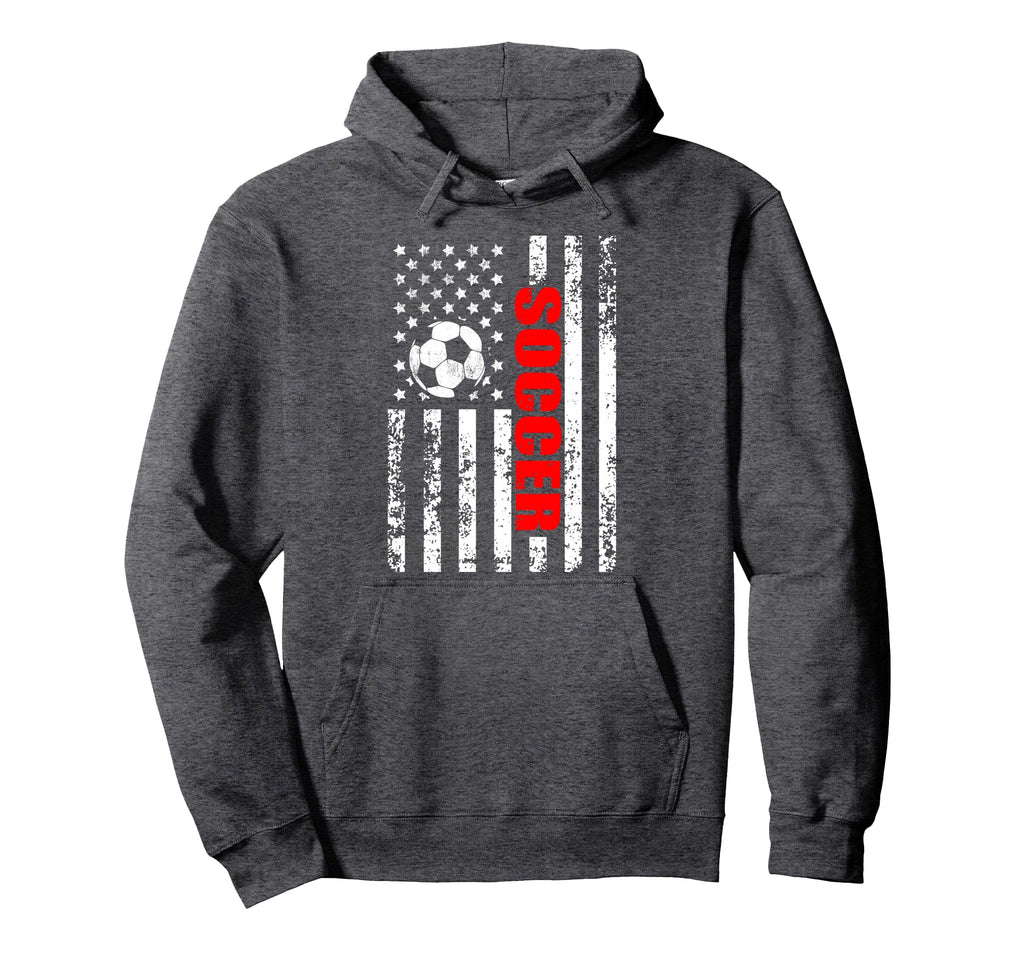 Us American Flag Soccer Patriotic Hoodie - Fun Novelty Design for Adults - T-Shirt, Sweatshirt, Hoodie