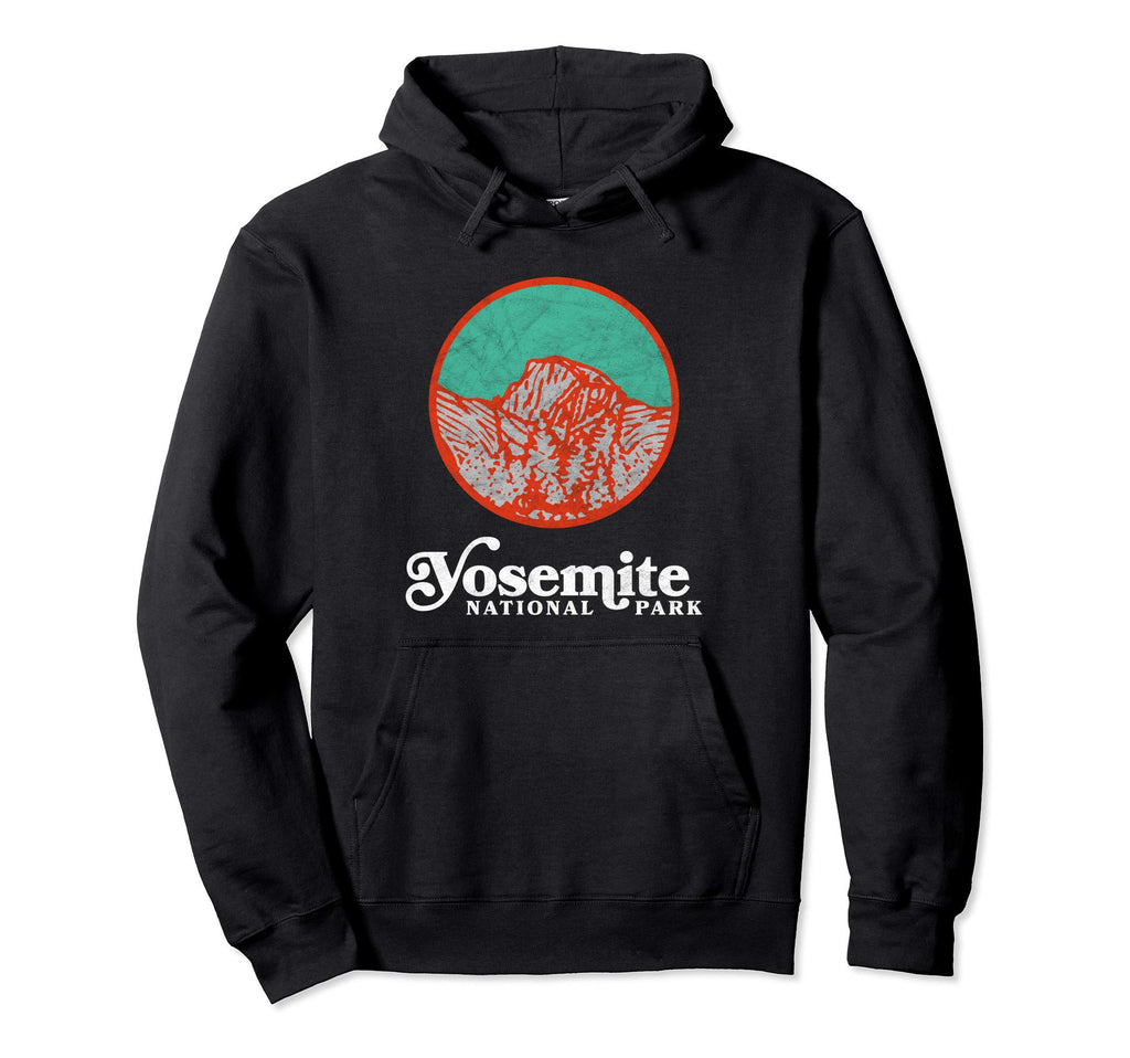 80S Badge Yosemite National Park Half Dome Hoodie - Graphic Print Unisex - T-Shirt, Sweatshirt, Hoodie