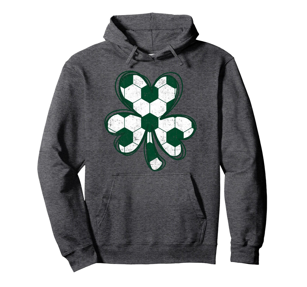 Soccer St Patricks Day Shamrock Hoodie - Minimalist Print for Adults - T-Shirt, Sweatshirt, Hoodie