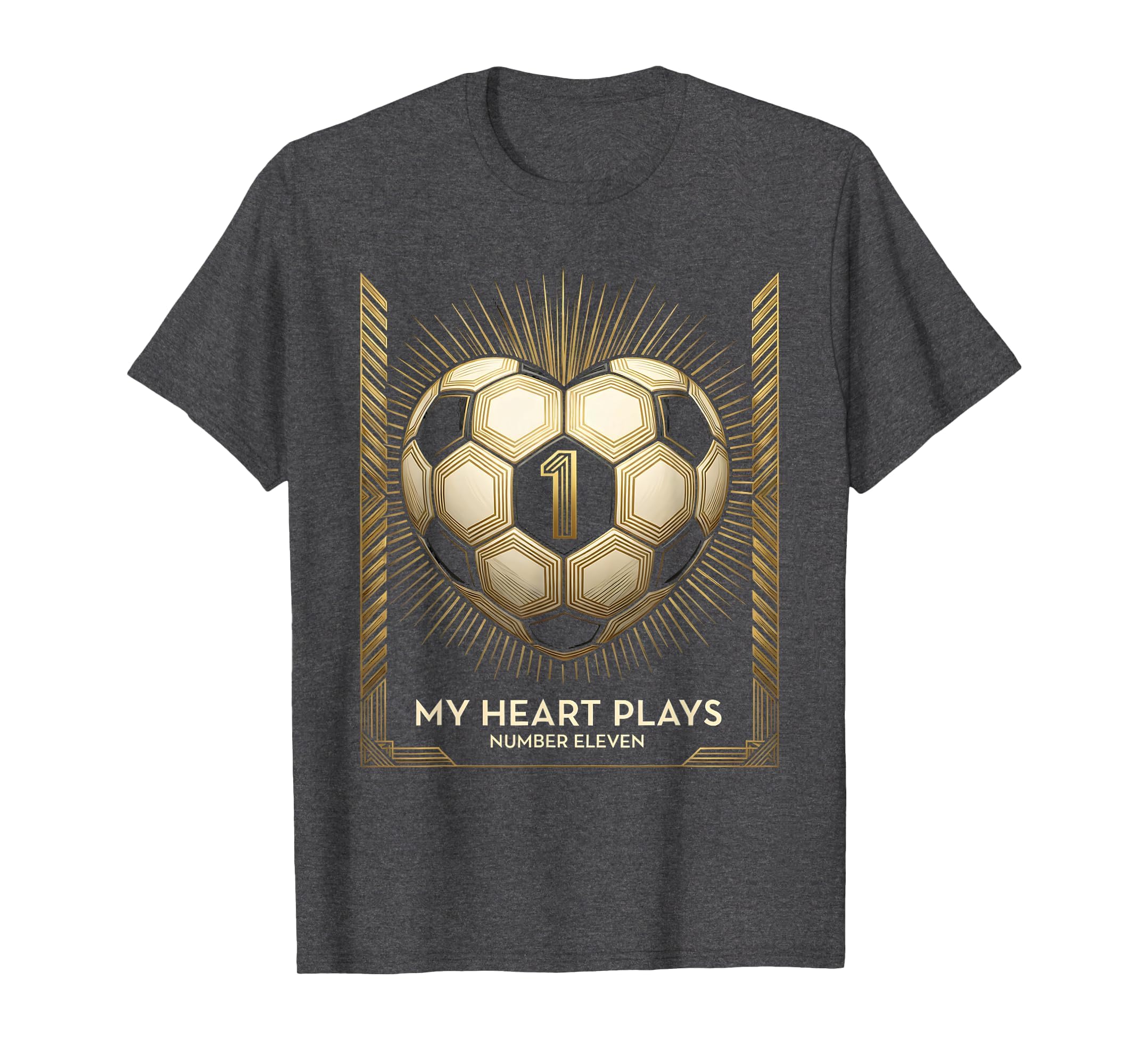 My Heart Plays Number Eleven Soccer Mom T-Shirt - Graphic Print Men Women - T-Shirt, Sweatshirt, Hoodie