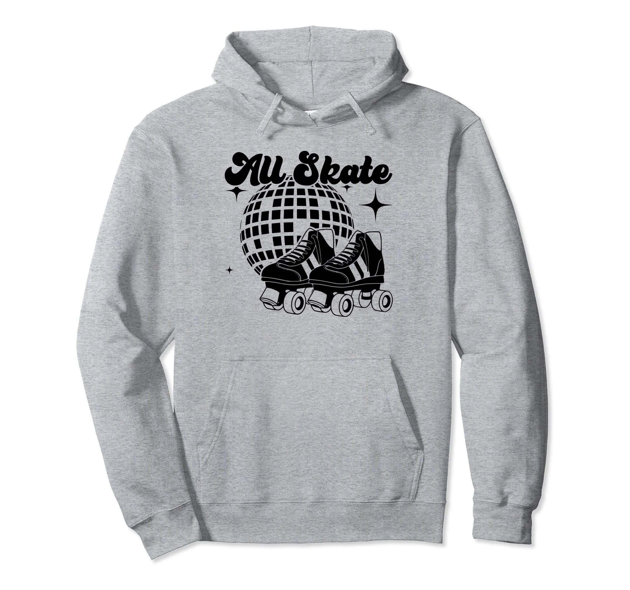 All Skate 70S Disco Roller Skating Rink Hoodie - Graphic Print Men Women - T-Shirt, Sweatshirt, Hoodie
