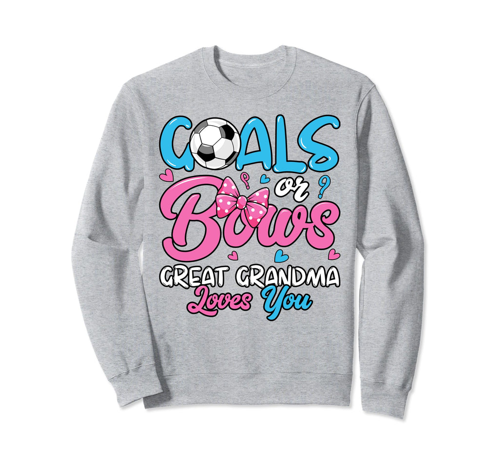 Gender Reveal Goals Or Bows Sweatshirt - Aesthetic Graphic for Adults - T-Shirt, Sweatshirt, Hoodie