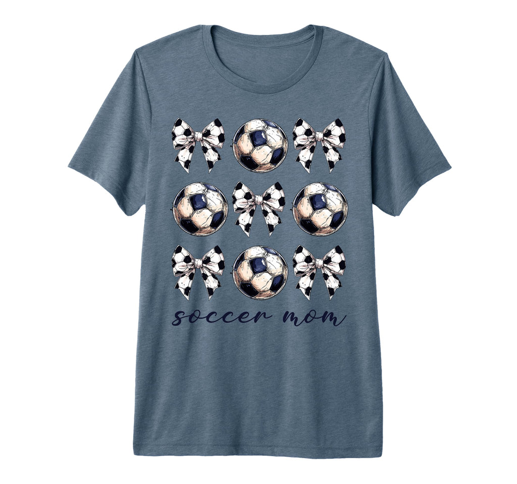 Coquette Bow Soccer Mom Soccer Lovers T-Shirt - Graphic Print for Adults - T-Shirt, Sweatshirt, Hoodie