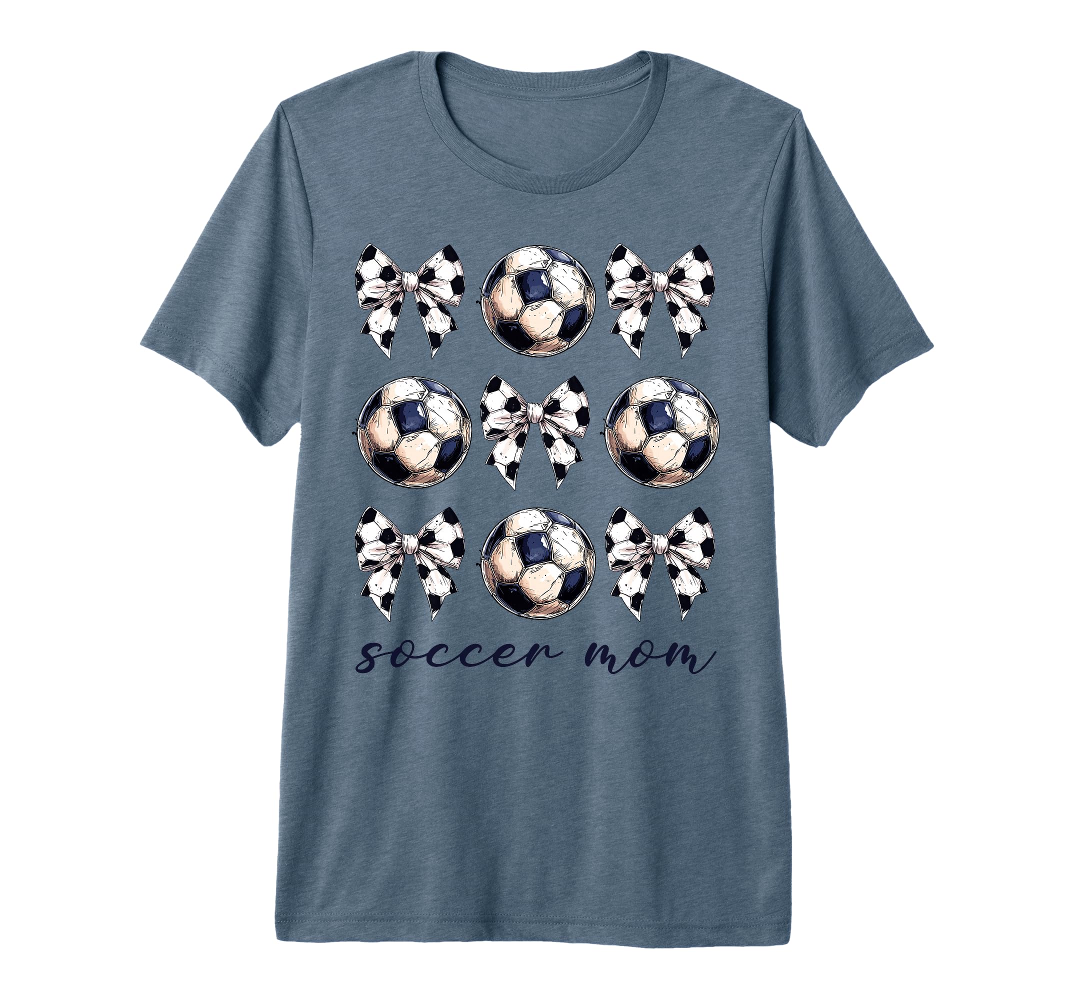 Coquette Bow Soccer Mom Soccer Lovers T-Shirt - Graphic Print for Adults - T-Shirt, Sweatshirt, Hoodie