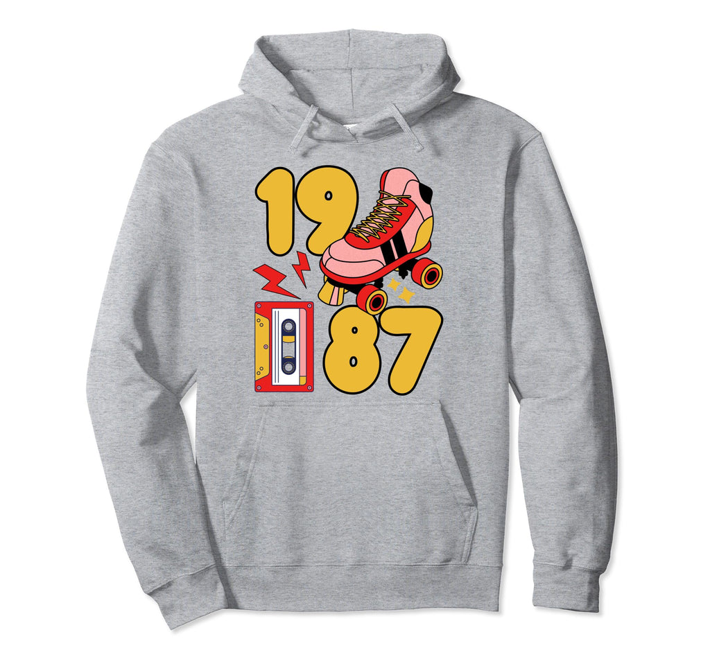 Old School 80S Vibes 1987 Hip Hop Roller Hoodie - Graphic Print for Adults - T-Shirt, Sweatshirt, Hoodie