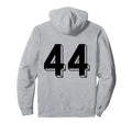 Number 44 Backside 80S 90S Team Jersey Hoodie - Trendy Graphic Unisex - T-Shirt, Sweatshirt, Hoodie