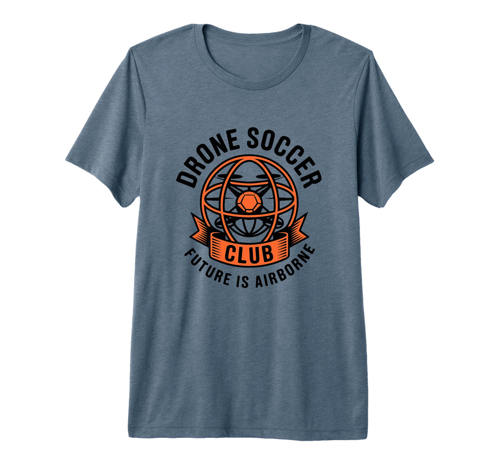 Drone Soccer Club Minimal Tech Tri T-Shirt - Unique Graphic for Adults - T-Shirt, Sweatshirt, Hoodie