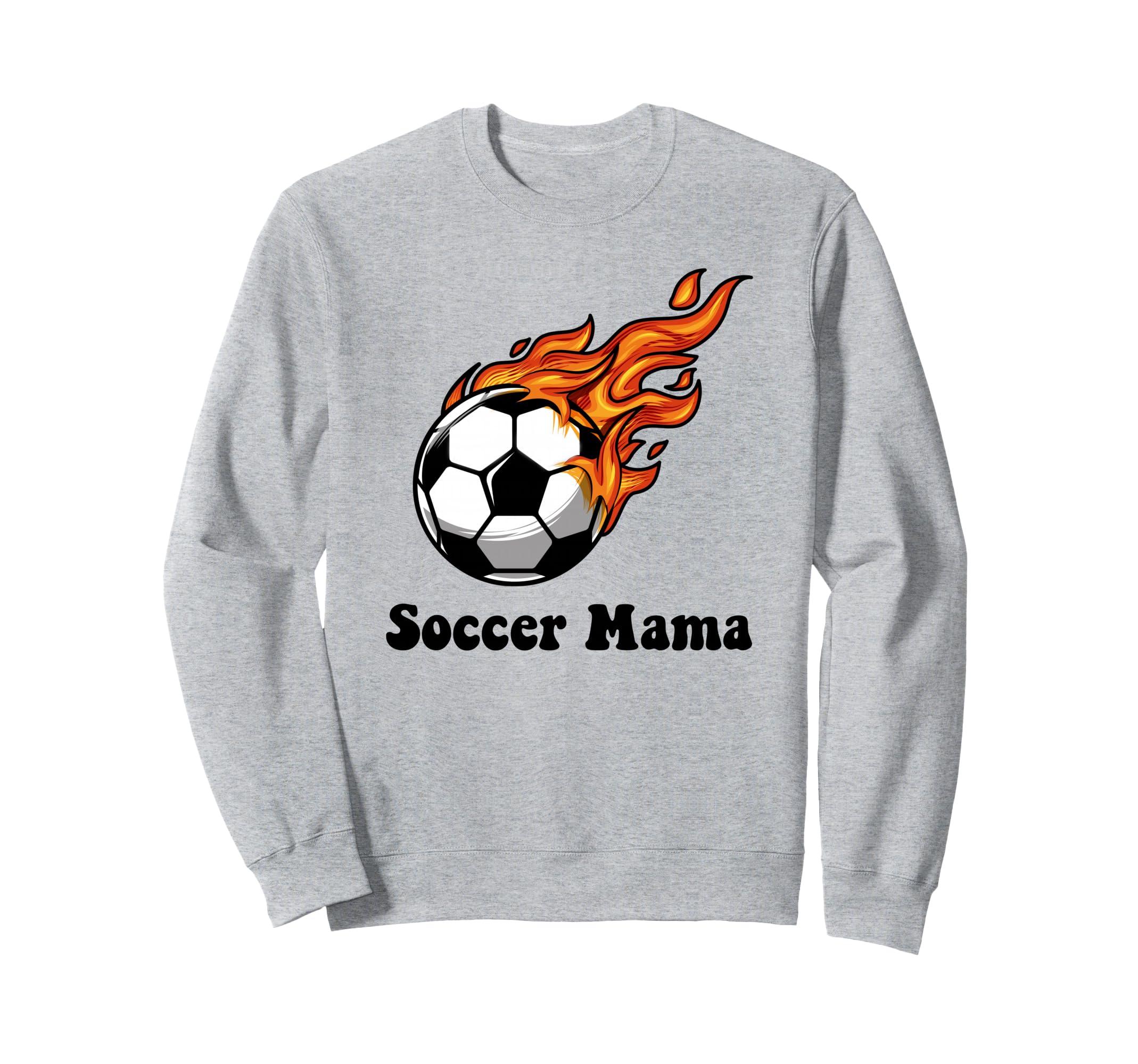 Soccer Mama Groovy Flames Soccer Mom Sweatshirt - Novelty Apparel Unisex - T-Shirt, Sweatshirt, Hoodie