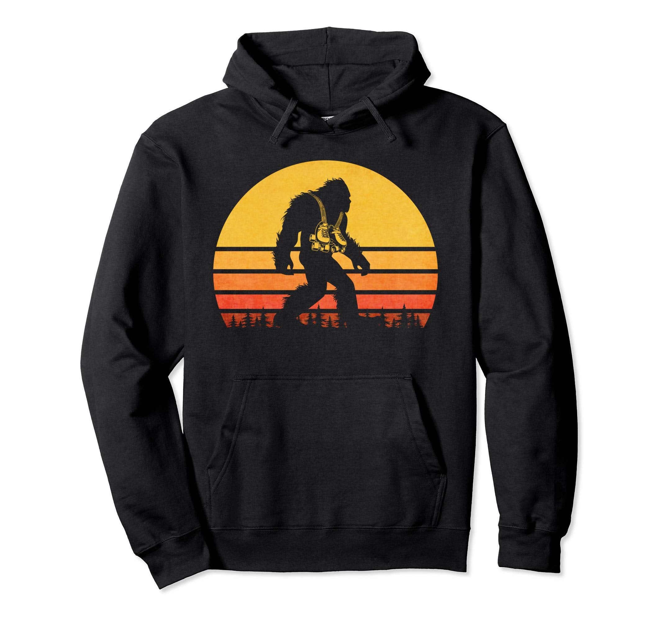 Bigfoot Rollerskates Sasquatch Roller Hoodie - Minimalist Print for Adults - T-Shirt, Sweatshirt, Hoodie