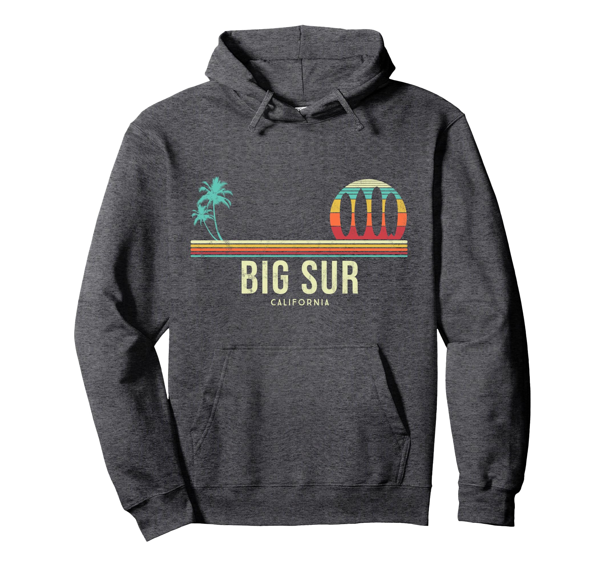 California Surf Big Sur Surf Board Hoodie - Casual Everyday Wear Unisex - T-Shirt, Sweatshirt, Hoodie