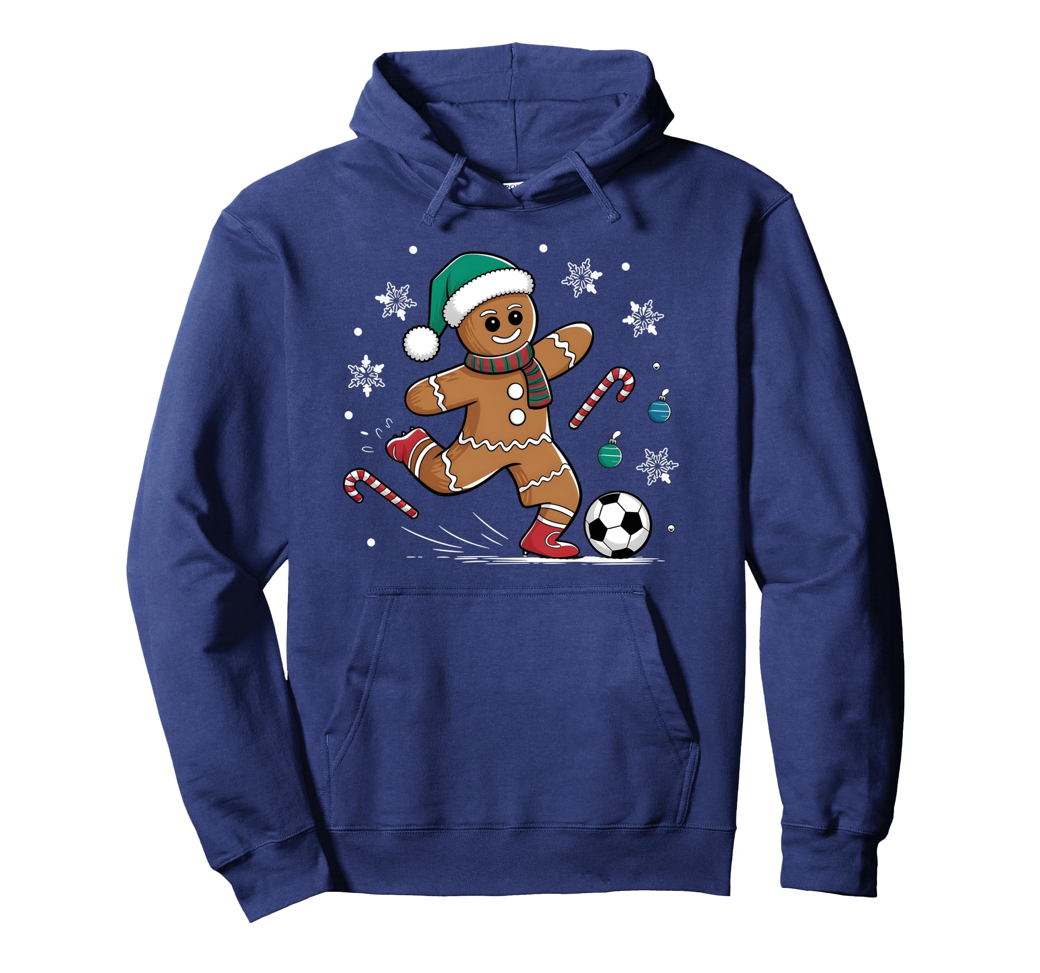 Gingerbread Soccer Player Cookie Game Hoodie - Fun Novelty Design Unisex - T-Shirt, Sweatshirt, Hoodie