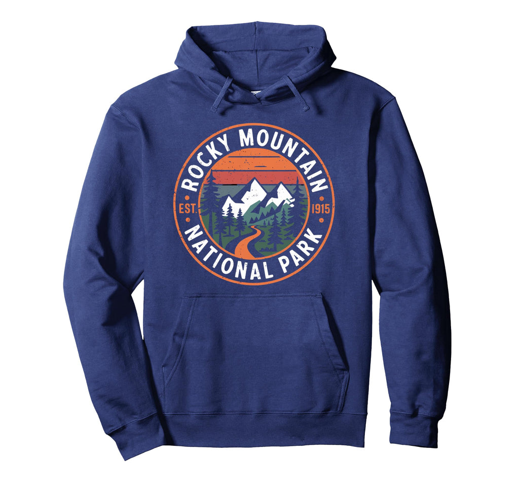 Rocky Mountain National Park Badge Hoodie - Aesthetic Graphic Unisex - T-Shirt, Sweatshirt, Hoodie