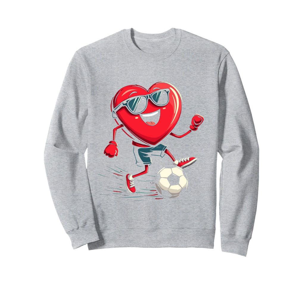 Heart Soccer Gift Sweatshirt - Custom Art Print Men Women - T-Shirt, Sweatshirt, Hoodie