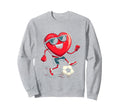 Heart Soccer Gift Sweatshirt - Custom Art Print Men Women - T-Shirt, Sweatshirt, Hoodie