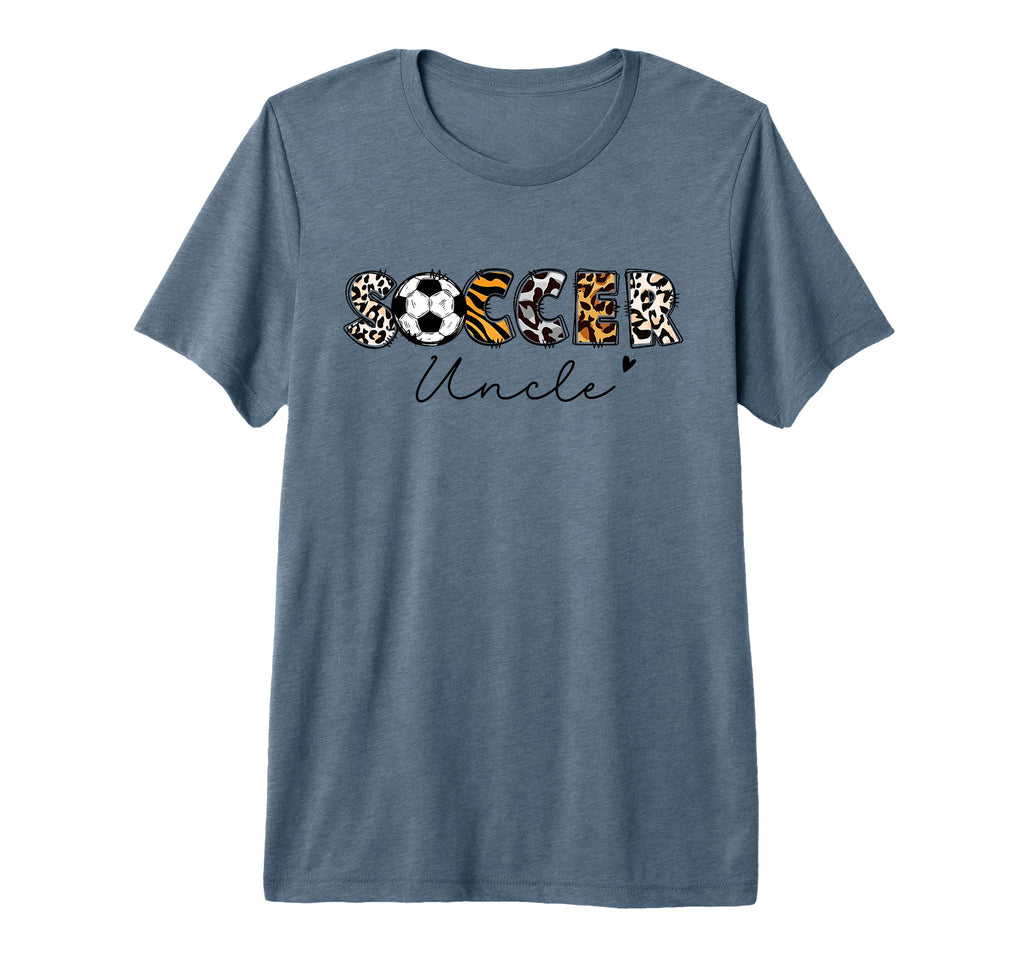 Mens Soccer Uncle Leopard Family Matching T-Shirt - Graphic Print Unisex - T-Shirt, Sweatshirt, Hoodie