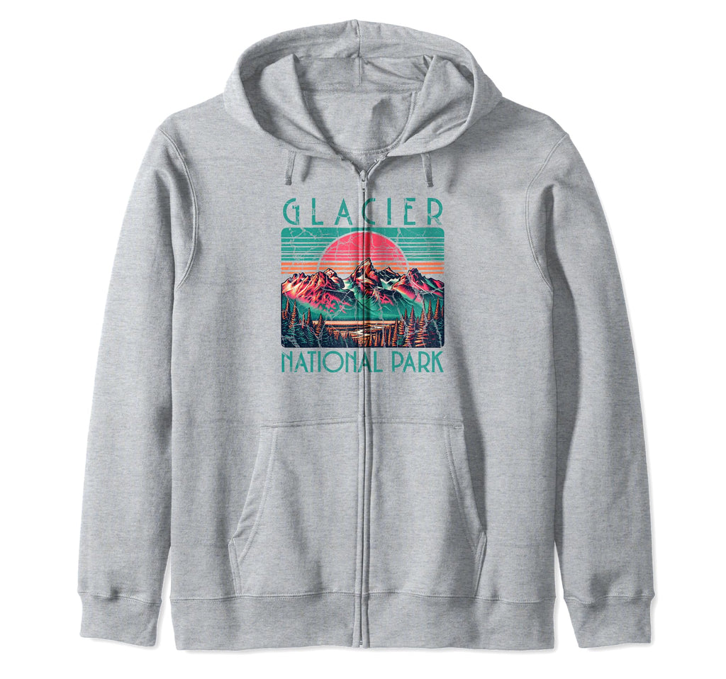 Glacier National Park Montana Usa Outdoor Hoodie - Graphic Print for Adults - T-Shirt, Sweatshirt, Hoodie