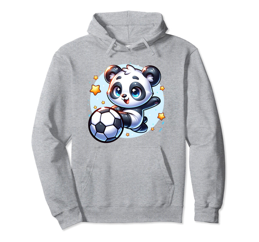 Soccer Player Panda Kicking Soccer Hoodie - Casual Everyday Wear Unisex - T-Shirt, Sweatshirt, Hoodie