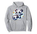 Soccer Player Panda Kicking Soccer Hoodie - Casual Everyday Wear Unisex - T-Shirt, Sweatshirt, Hoodie
